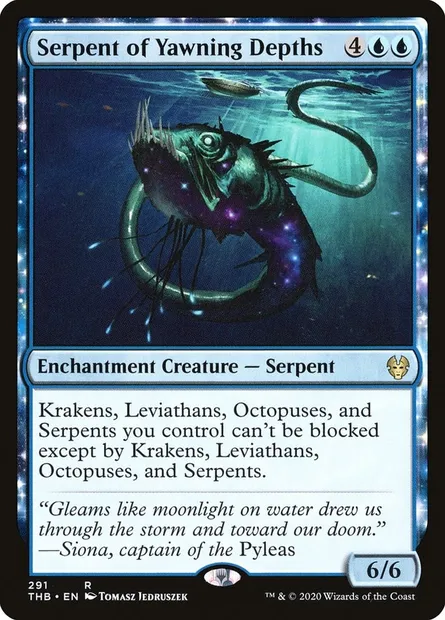 Serpent of Yawning Depths, Magic card THB 291 — Theros Beyond Death set