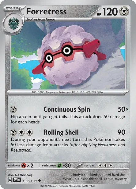 Forretress, Pokémon card SVI 139 — Scarlet & Violet set
