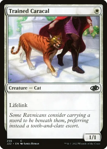 Trained Caracal, Magic card J22 256 — Jumpstart 2022 set
