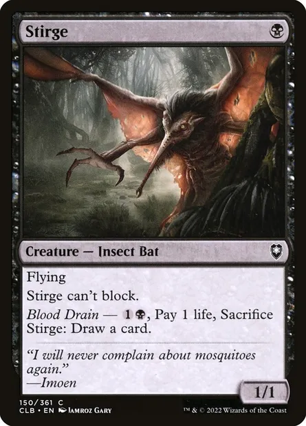 Stirge, Magic card CLB 150 — Commander Legends: Battle for Baldur's Gate set