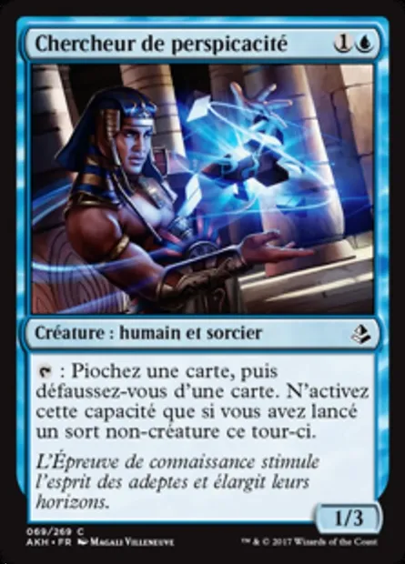 Chercheur de perspicacité, carte Magic AKH 69 — extension Amonkhet