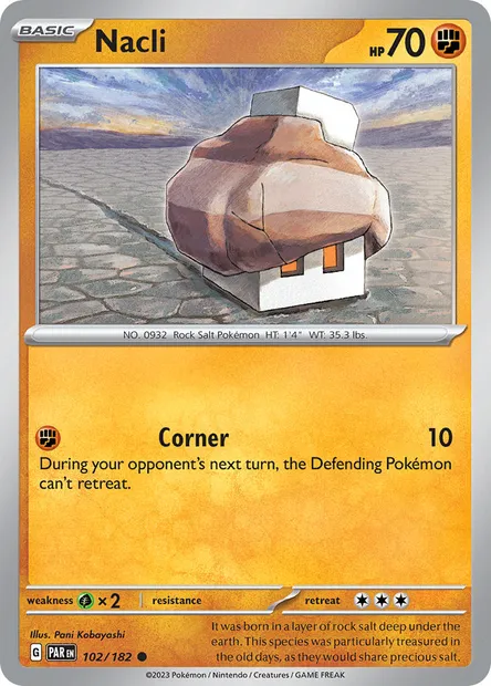 Nacli, Pokémon card PAR 102 — Paradox Rift set