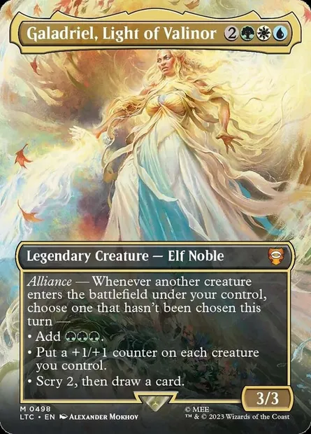 Galadriel, Light of Valinor, Magic card LTC 498 — Tales of Middle-earth Commander set