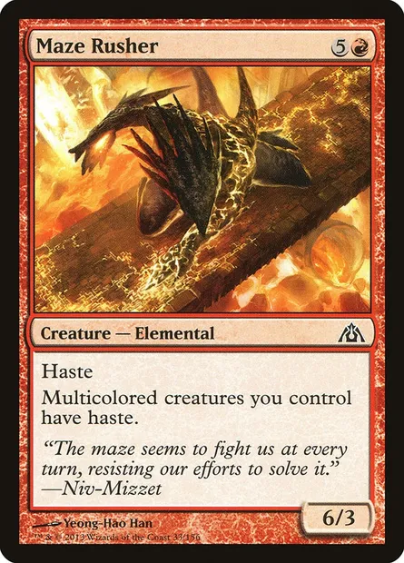 Maze Rusher, Magic card DGM 33 — Dragon's Maze set
