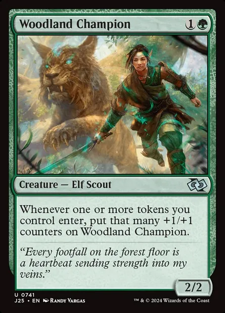 Woodland Champion, Magic card J25 741 — Foundations Jumpstart set