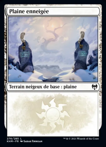 Plaine enneigée, carte Magic KHM 276 — extension Kaldheim