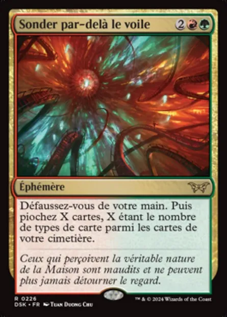 Sonder par-delà le voile, carte Magic DSK 226 — extension Duskmourn: House of Horror