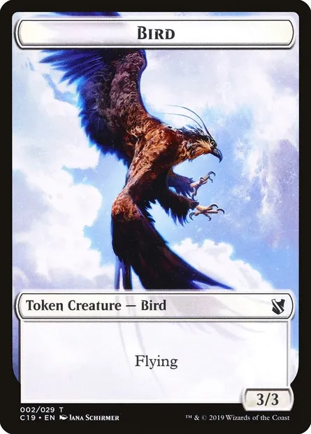 Bird, carte Magic TC19 2 — extension Commander 2019 Tokens