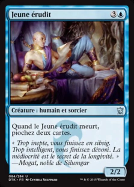 Jeune érudit, carte Magic DTK 84 — extension Les Dragons de Tarkir