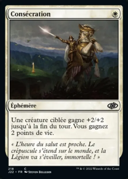 Consécration, carte Magic J22 218 — extension Jumpstart 2022