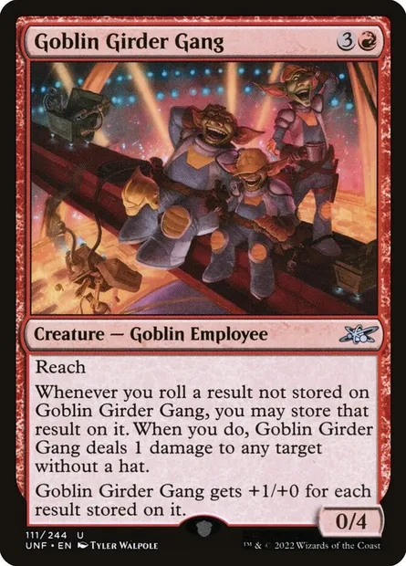 Goblin Girder Gang, carte Magic UNF 111 — extension Unfinity