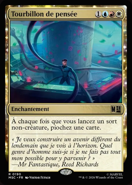 Tourbillon de pensée, carte Magic MSC 190 — extension Marvel Super Heroes Commander