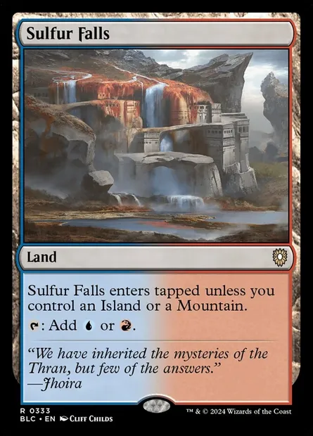 Sulfur Falls, Magic card BLC 333 — Bloomburrow Commander set