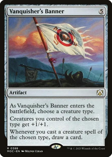 Vanquisher's Banner, Magic card MOC 388 — March of the Machine Commander set