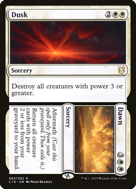 Dusk // Dawn, Magic card C19 63 — Commander 2019 set