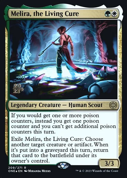 Melira, the Living Cure, Magic card PONE 209s — Phyrexia: All Will Be One Promos set