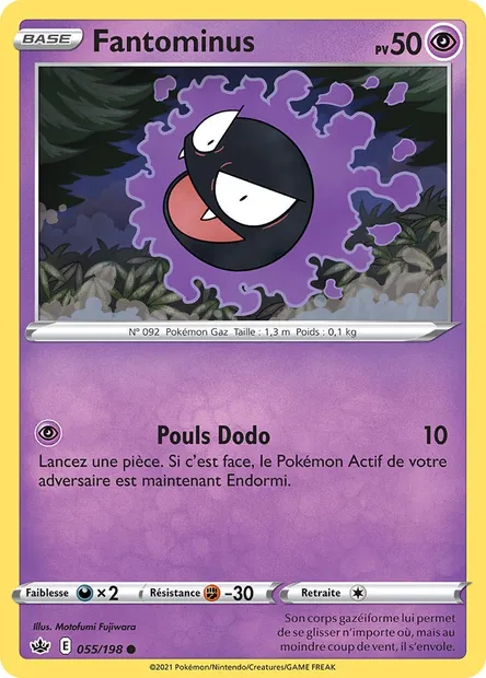 Fantominus, carte Pokémon CRE 55 — extension Règne de Glace
