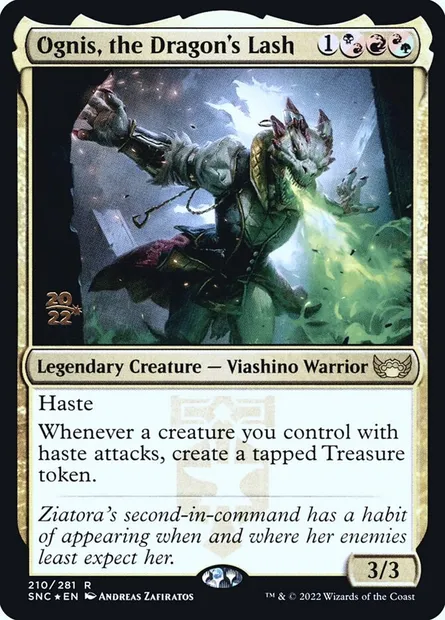Ognis, the Dragon's Lash, Magic card PSNC 210s — Streets of New Capenna Promos set