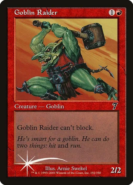 Goblin Raider, Magic card 7ED 192★ — Seventh Edition set