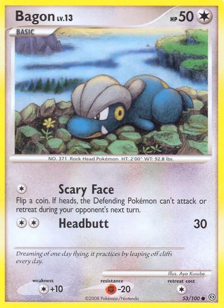 Bagon, Pokémon card SF 53 — Stormfront set