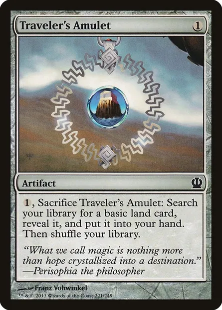 Traveler's Amulet, Magic card THS 221 — Theros set