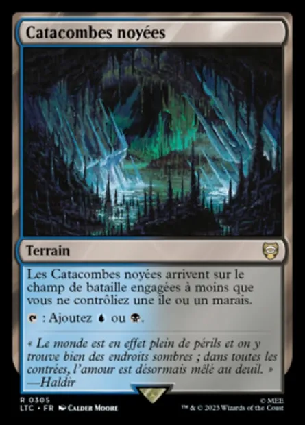 Catacombes noyées, carte Magic LTC 305 — extension Tales of Middle-earth Commander