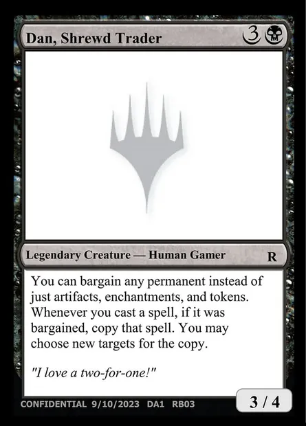 Dan, Shrewd Trader, carte Magic UNK RB03b — extension Unknown Event