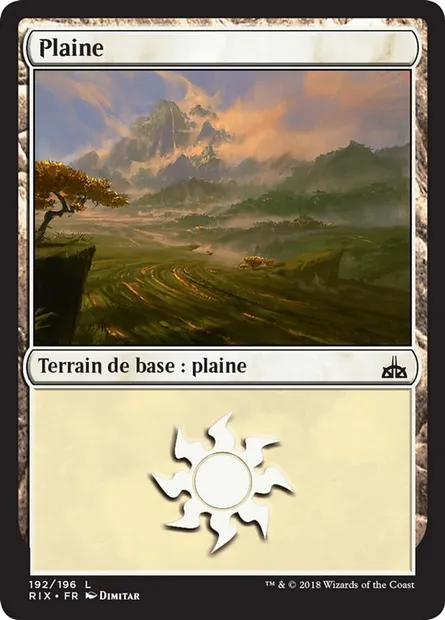 Plaine, carte Magic RIX 192 — extension Les combattants d'Ixalan
