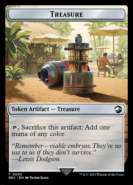 Treasure, Magic card TREX 2 — Jurassic World Collection Tokens set