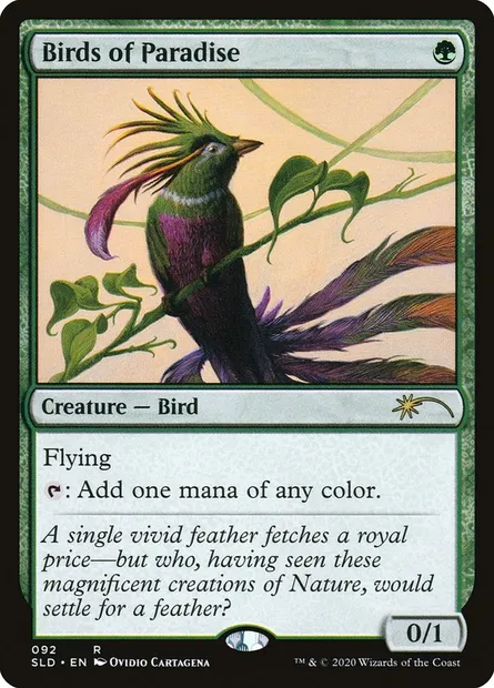 Oiseaux de paradis, carte Magic SLD 92 — extension Secret Lair Drop