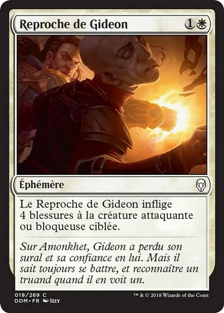 Reproche de Gideon, carte Magic DOM 19 — extension Dominaria