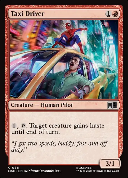 Taxi Driver, Magic card MSC 811 — Marvel Super Heroes Commander set
