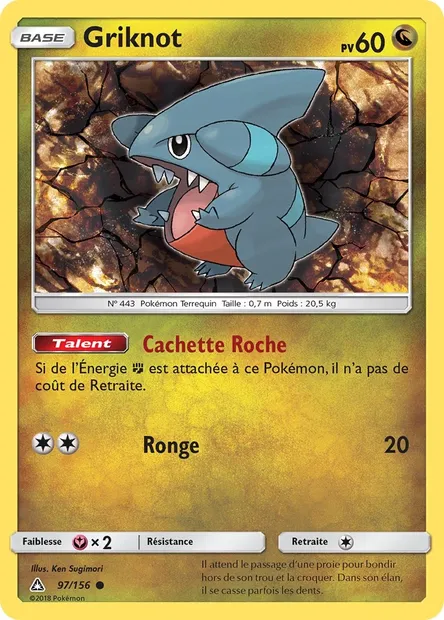 Griknot, carte Pokémon UPR 97 — extension Ultra-Prisme
