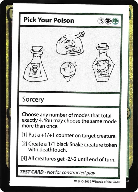 Pick Your Poison, Magic card CMB2 97 — Mystery Booster Playtest Cards 2021 set