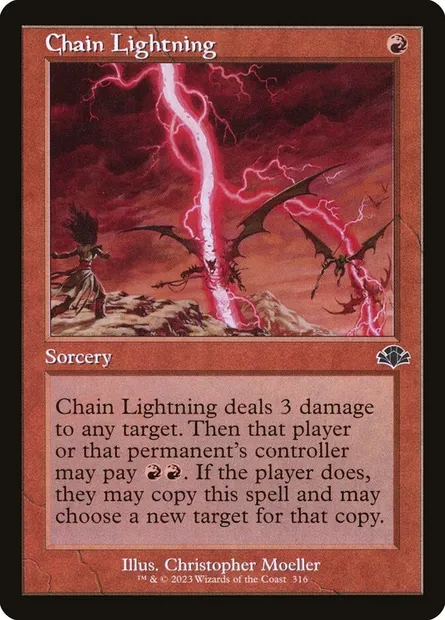 Chain Lightning, Magic card DMR 316 — Dominaria Remastered set