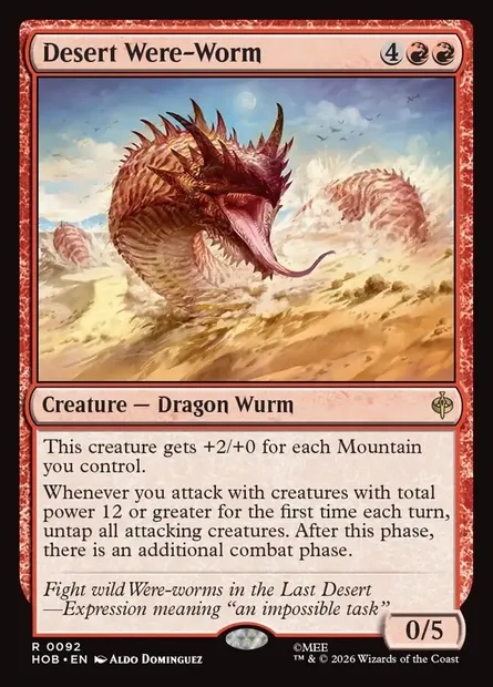 Desert Were-Worm, Magic card HOB 92 — The Hobbit set