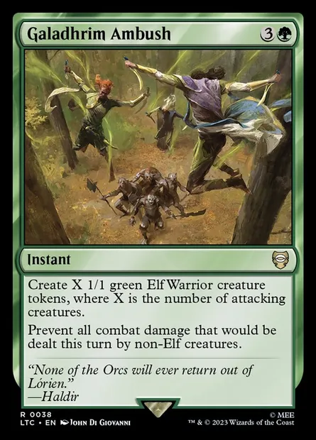 Galadhrim Ambush, Magic card LTC 38 — Tales of Middle-earth Commander set