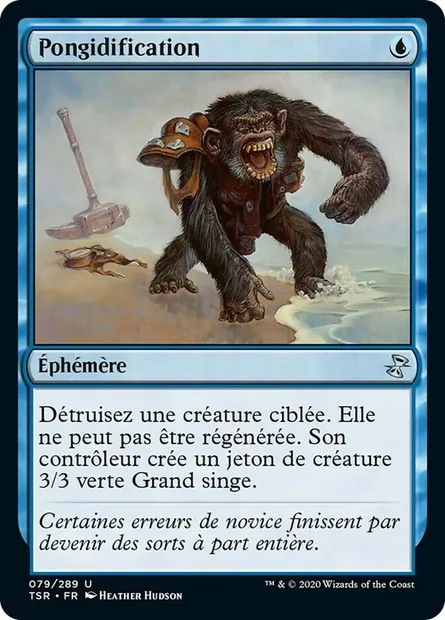 Pongidification, carte Magic TSR 79 — extension Spirale Temporelle Remastered