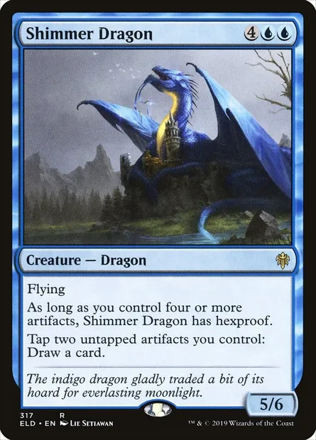 Shimmer Dragon, Magic card ELD 317 — Throne of Eldraine set