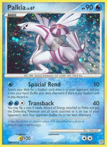 Palkia, carte Pokémon DP 11 — extension Diamant & Perle