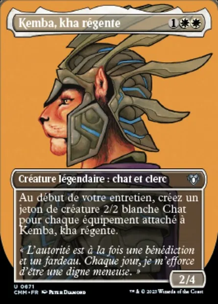 Kemba, kha régente, carte Magic CMM 671 — extension Commander Masters