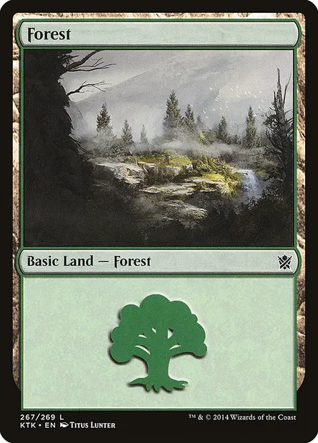 Forest, Magic card KTK 267 — Khans of Tarkir set