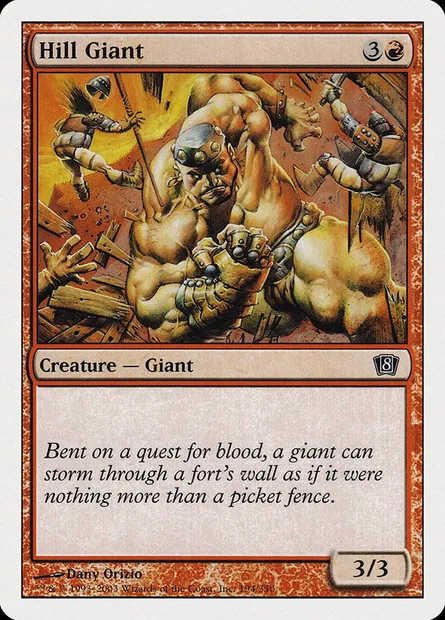 Géant des collines, carte Magic 8ED 194 — extension Huitième Edition
