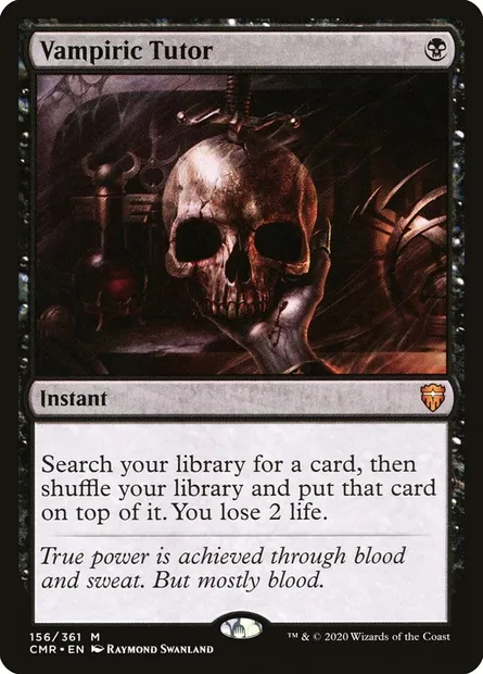 Vampiric Tutor, Magic card CMR 156 — Commander Legends set