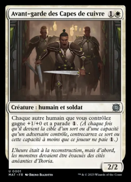 Avant-garde des Capes de cuivre, carte Magic MAT 1 — extension L'invasion des machines : le jour d'après