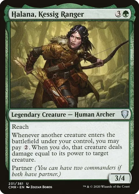 Halana, Kessig Ranger, Magic card CMR 231 — Commander Legends set