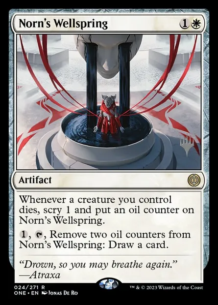 Source de Norn, carte Magic PONE 24p — extension Phyrexia: All Will Be One Promos