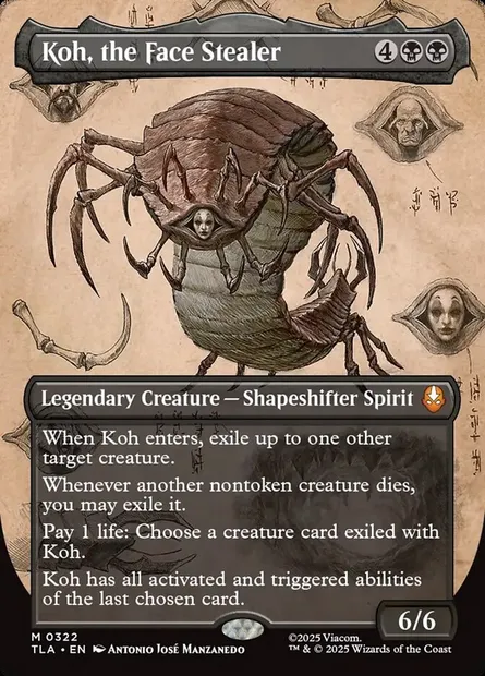 Koh, le Voleur de visages, carte Magic TLA 322 — extension Avatar: The Last Airbender