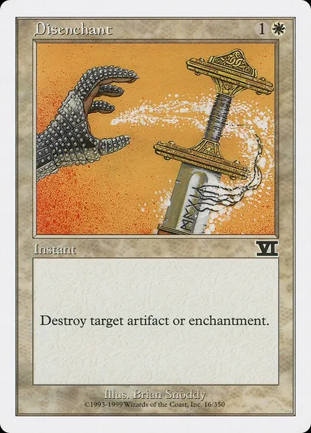 Disenchant, Magic card 6ED 16 — Classic Sixth Edition set