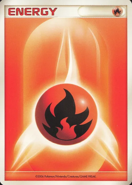 Fire Energy, Pokémon card DP-A-GF ct312044 — Arceus LV.X Deck: Grass & Fire set